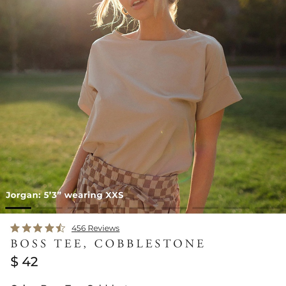 Boss Tee in Cream by Boss